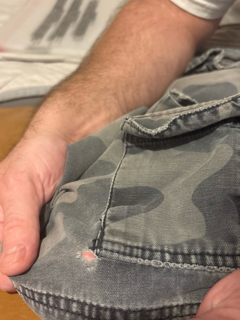 Urban Pipeline Up Grey Camo Cargo Shorts Mens 33 Y2K Skater Baggy Utility - Picture 7 of 7